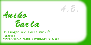 aniko barla business card